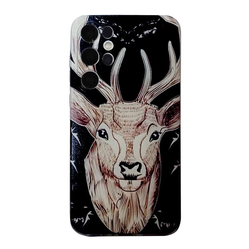 For Samsung Galaxy S24 Ultra 5G Colored Drawing Pattern TPU Phone Case(Deer)