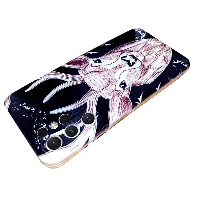 For Samsung Galaxy S24 Ultra 5G Colored Drawing Pattern TPU Phone Case(Deer)
