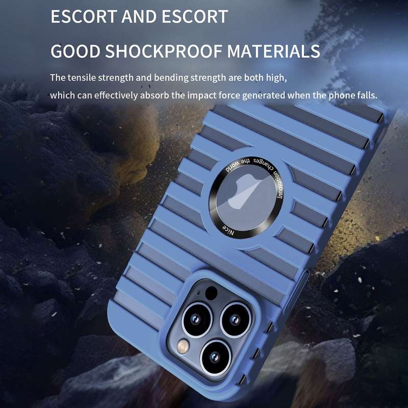 For iPhone 14 Plus Hollow Heat Dissipation MagSafe Magnetic PC Phone Case(Grey)