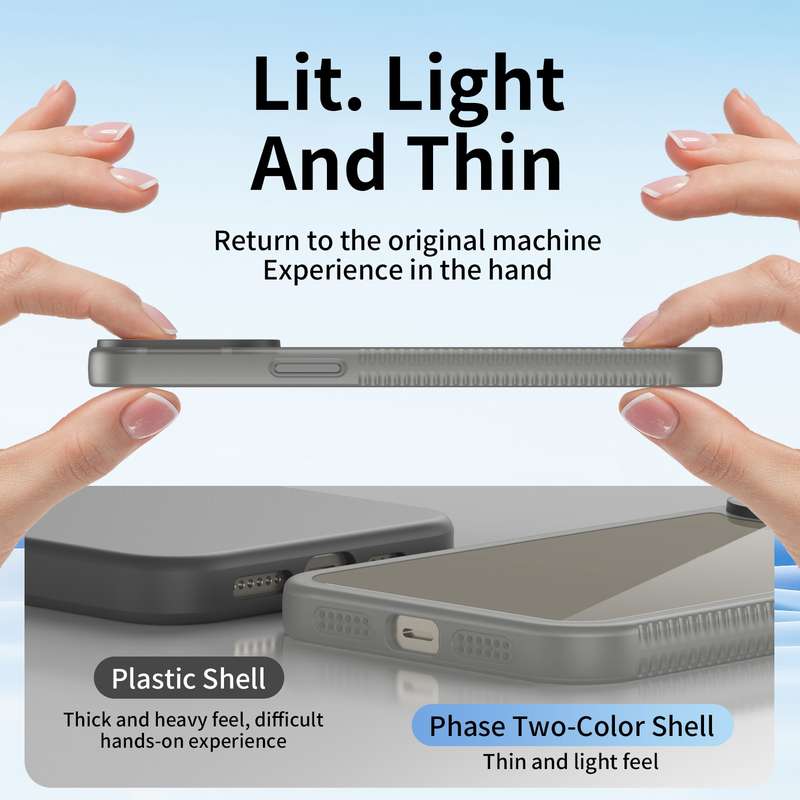 For iPhone 15 Pro Frame Two Color Lens Ring TPU Phone Case(Black)