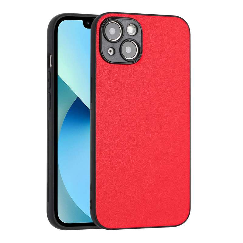 For iPhone 14 Plus R20 Leather Pattern Phone Single Case(Red)