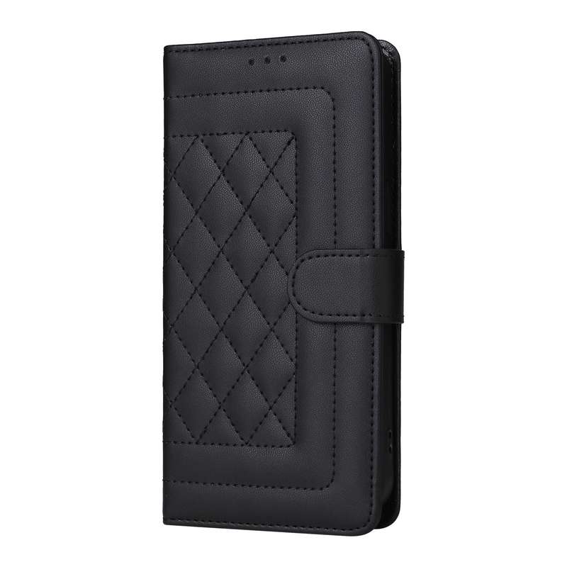 For Xiaomi Redmi Note 9 Diamond Lattice Leather Flip Phone Case(Black)