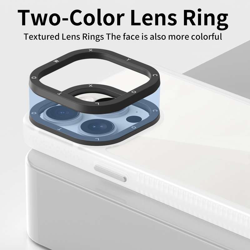 For vivo V29 5G Frame Two Color Lens Ring TPU Phone Case(Transparent)