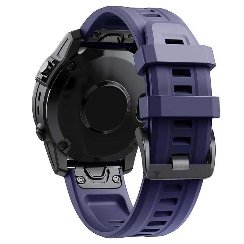 For Garmin Fenix 7X 26mm Quick Release Silicone Watch Band(Dark Blue)