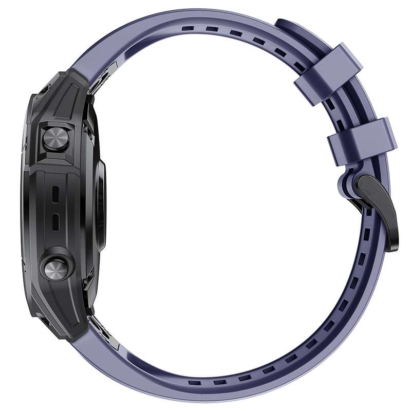 For Garmin Fenix 7X 26mm Quick Release Silicone Watch Band(Dark Blue)