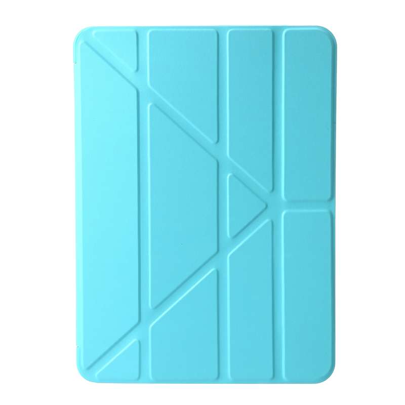 For iPad Pro 13 2024 TPU Deformation Flip Leather Tablet Case with Holder(Mint Blue)