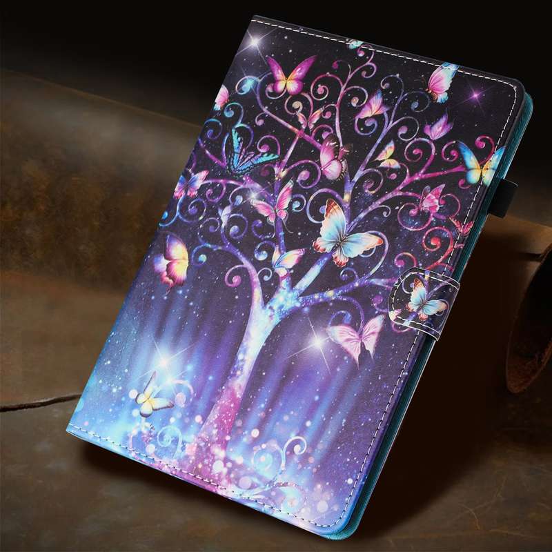 For Samsung Galaxy Tab A 8.0 T350 Painted Litchi Leather Sewing Smart Tablet Case(Meteor Butter