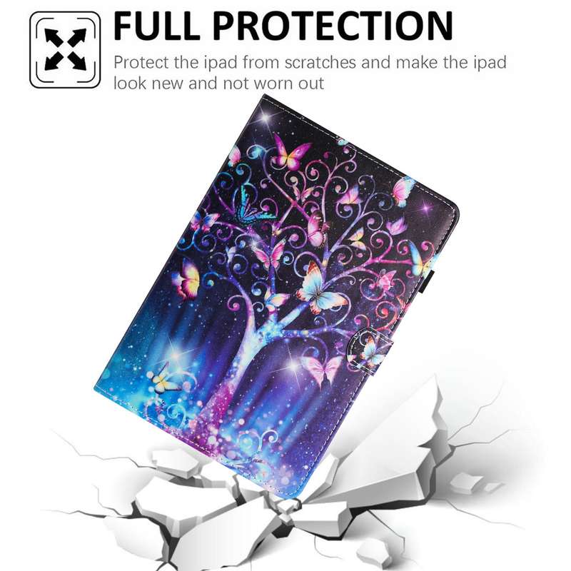 For Samsung Galaxy Tab A 8.0 T350 Painted Litchi Leather Sewing Smart Tablet Case(Meteor Butter