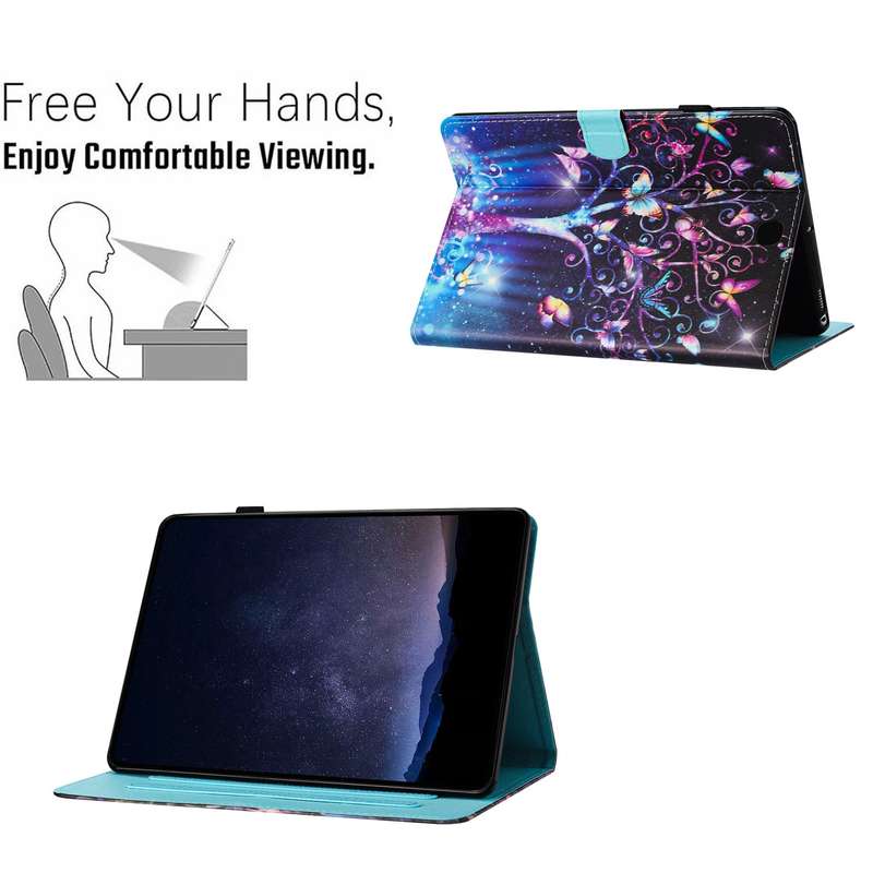 For Samsung Galaxy Tab A 8.0 T350 Painted Litchi Leather Sewing Smart Tablet Case(Meteor Butter