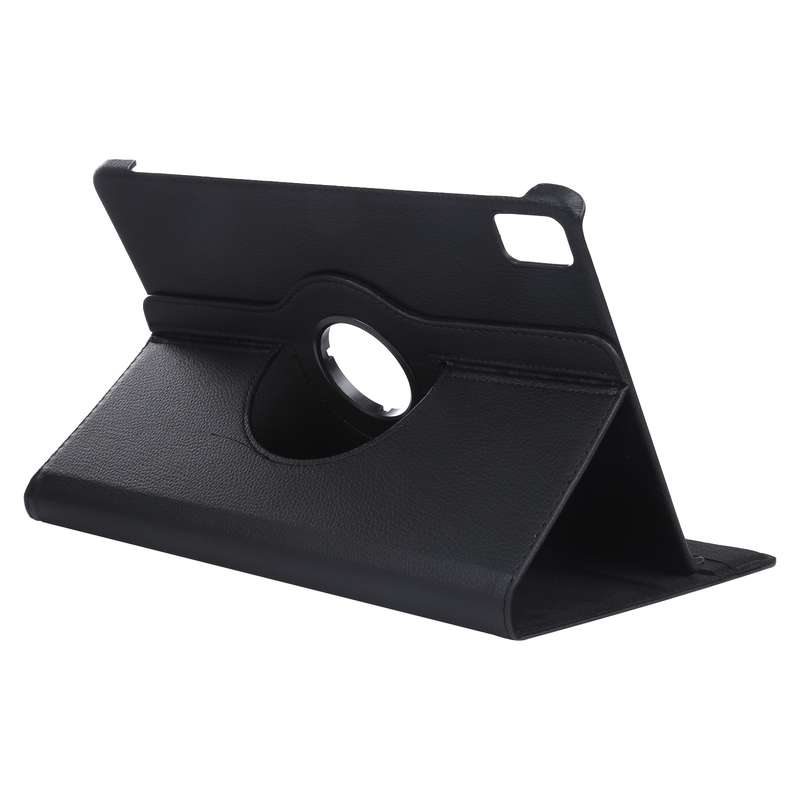 For iPad Air 11 2024 360 Degree Rotation Litchi Texture Leather Tablet Case with Holder(Black)