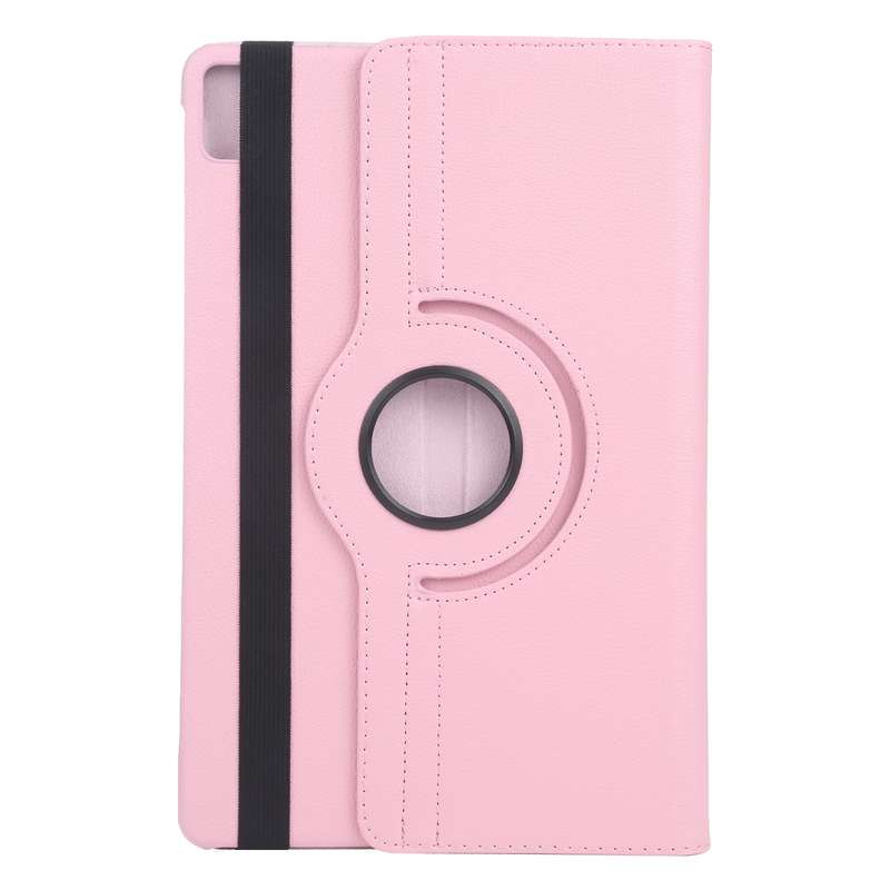 For iPad Pro 11 2024 360 Degree Rotation Litchi Texture Leather Tablet Case with Holder(Pink)