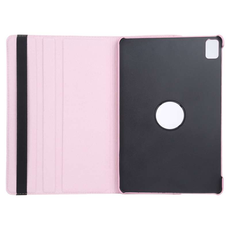 For iPad Pro 11 2024 360 Degree Rotation Litchi Texture Leather Tablet Case with Holder(Pink)