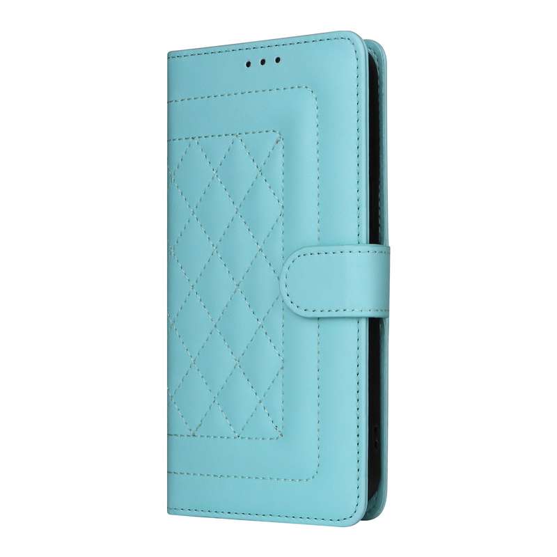 For Samsung Galaxy A10 Diamond Lattice Leather Flip Phone Case(Mint Green)