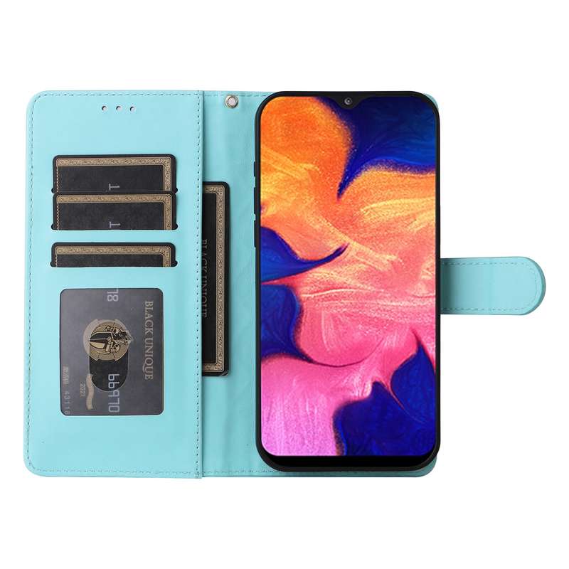 For Samsung Galaxy A10 Diamond Lattice Leather Flip Phone Case(Mint Green)