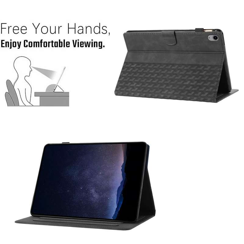 For iPad mini 6 Building Blocks Embossed Leather Smart Tablet Case(Black)