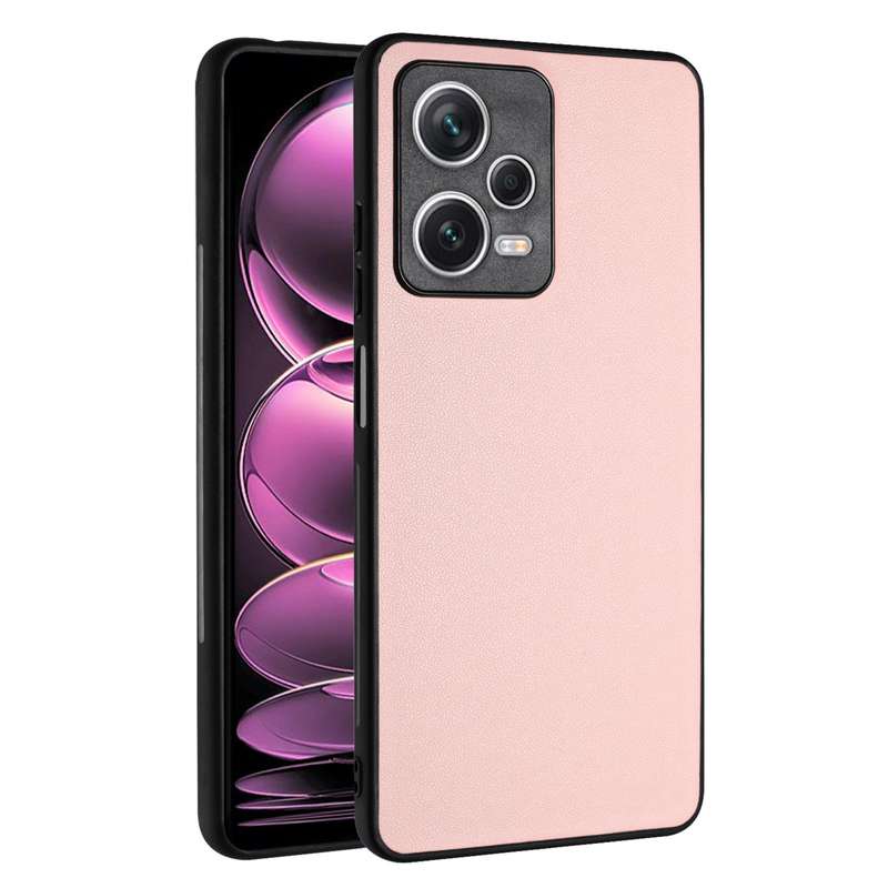 For Xiaomi Redmi Note 12 5G Global R20 Leather Pattern Phone Single Case(Pink)