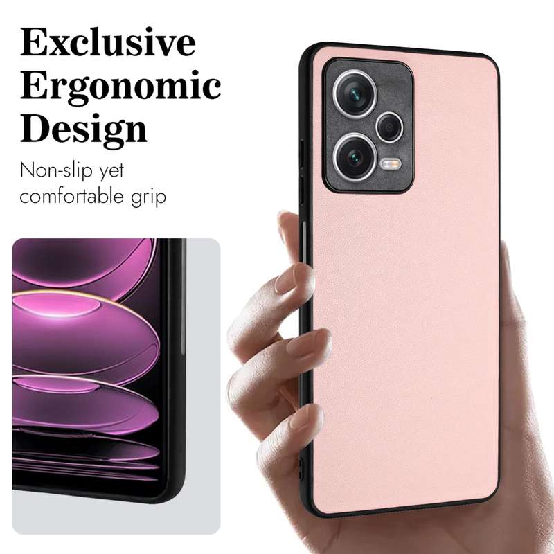 For Xiaomi Redmi Note 12 5G Global R20 Leather Pattern Phone Single Case(Pink)