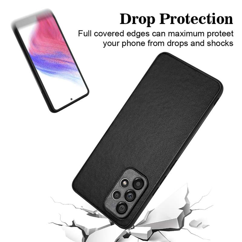 For Samsung Galaxy A53 5G R20 Leather Pattern Phone Single Case(Black)