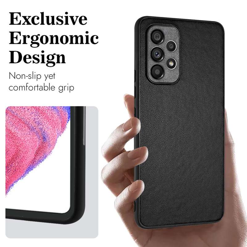 For Samsung Galaxy A53 5G R20 Leather Pattern Phone Single Case(Black)