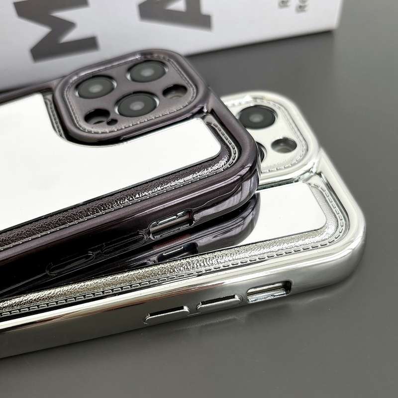 For iPhone 12 Electroplating Mirror TPU Phone Case(Silver)