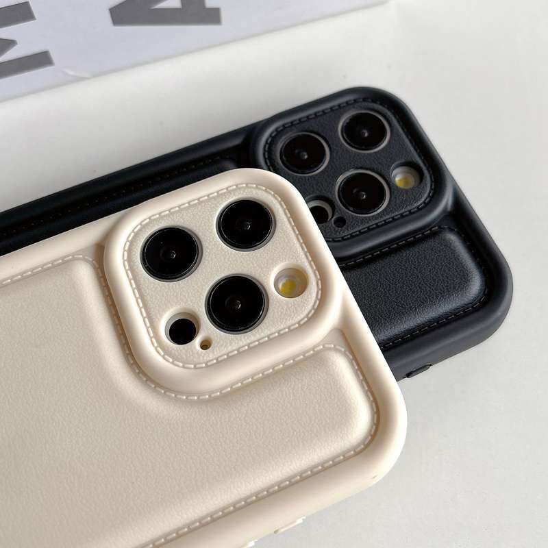 For iPhone 14 Pro Max Frosted Leather Texture TPU Phone Case(Pink)