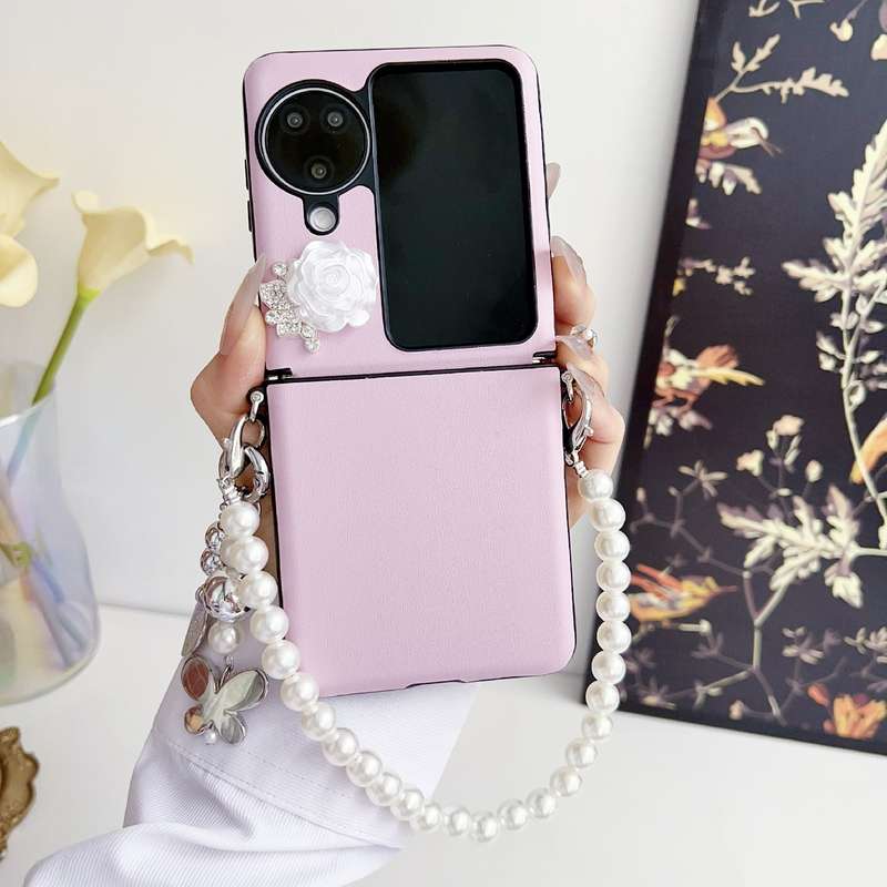 For OPPO Find N3 Flip Leather Texture 3D Rose Side Buckle Full Coverage Shockproof Phone Case w