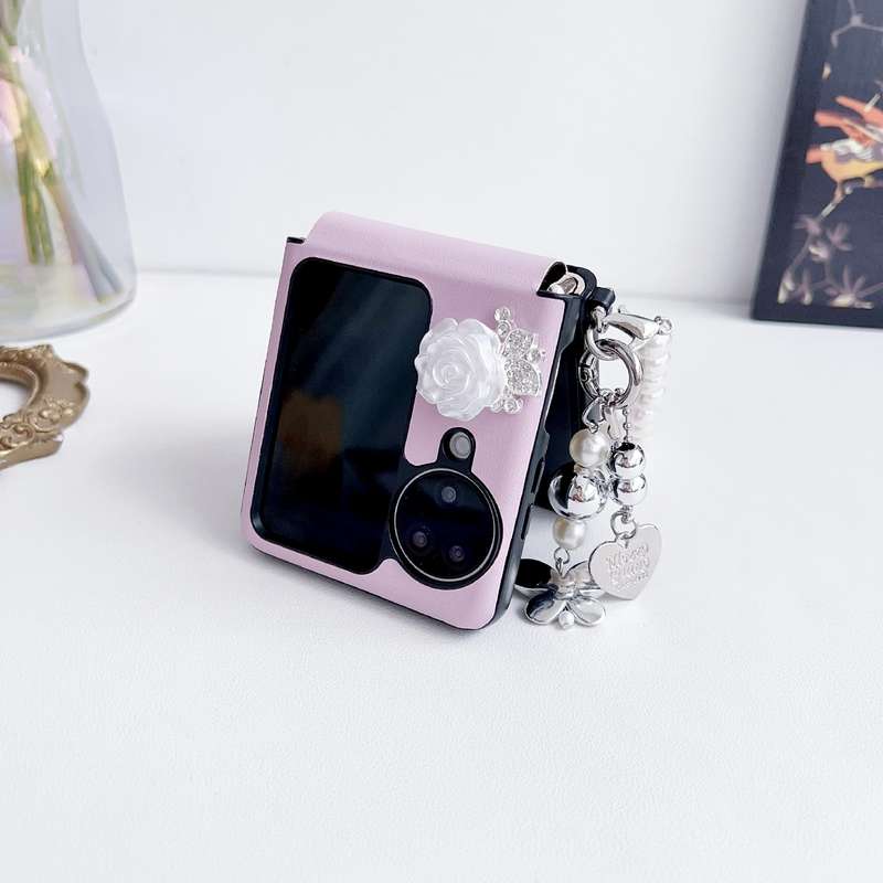For OPPO Find N3 Flip Leather Texture 3D Rose Side Buckle Full Coverage Shockproof Phone Case w