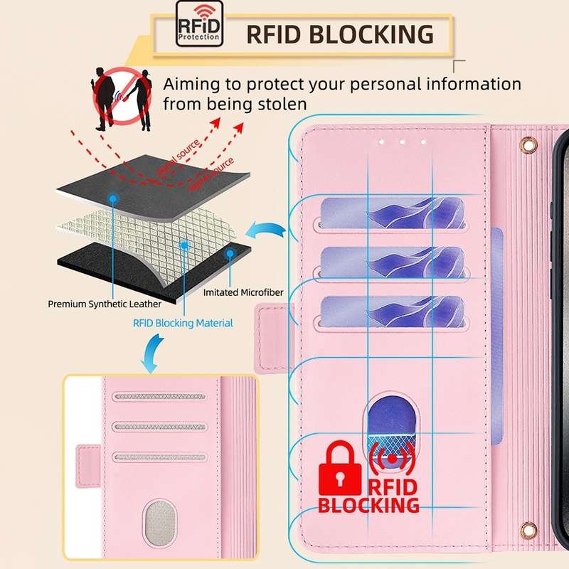 For Xiaomi Redmi A3 4G Crossbody Chain Leather Phone Case(Pink)