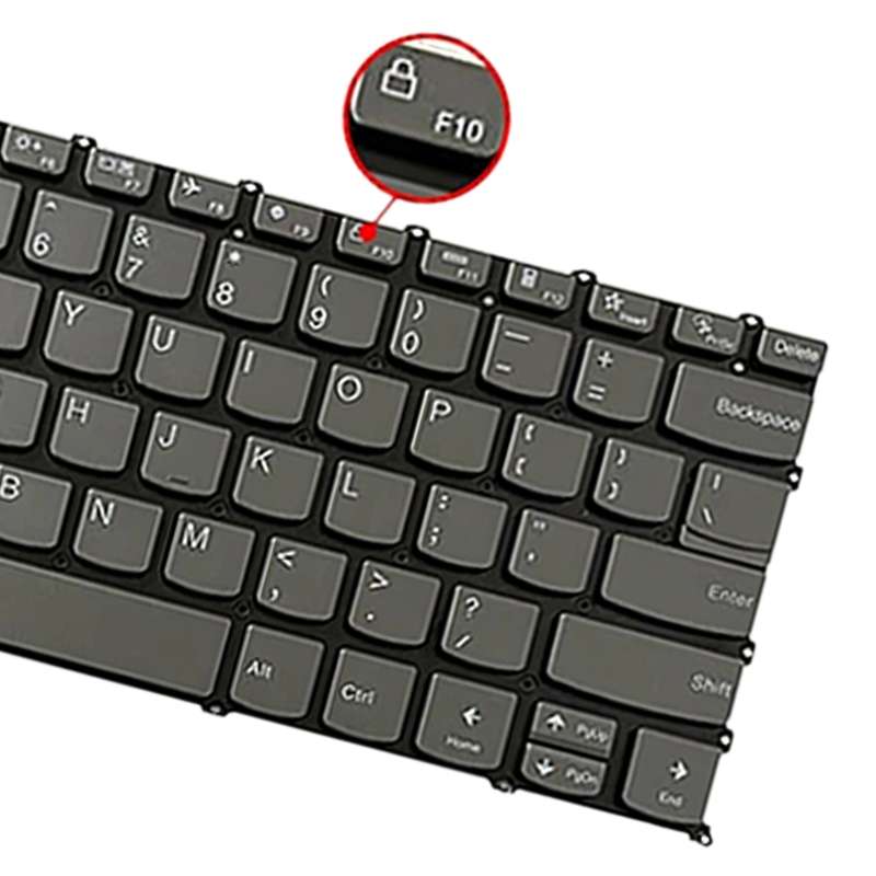 For Lenovo IdeaPad 5 / Yoga Slim 7 Pro US Version Laptop Backlight Keyboard, F10 Key with Lock Icon