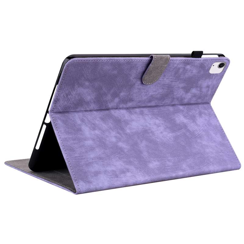 For iPad Air 13 2024 Embossed Tiger Pattern Leather Tablet Case(Purple)
