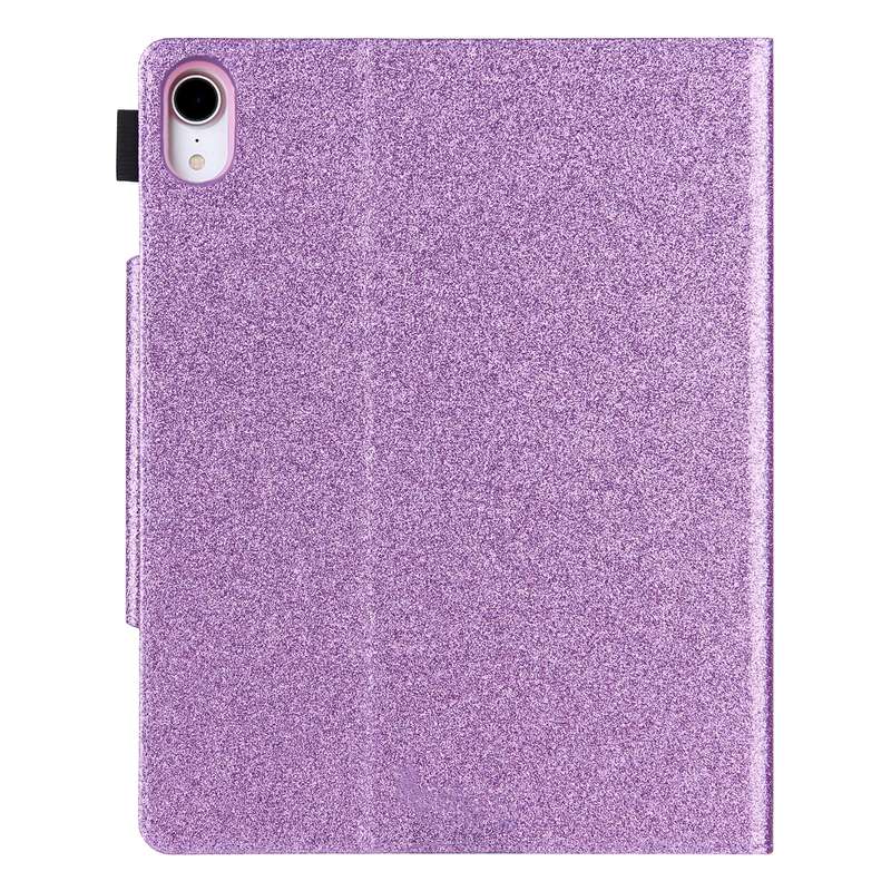 For iPad Pro 13 2024 Glitter Metal Buckle Leather Smart Tablet Case(Purple)