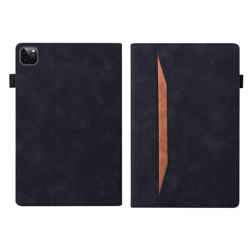 For iPad Pro 11 2024 Splicing Shockproof Leather Tablet Case(Black)