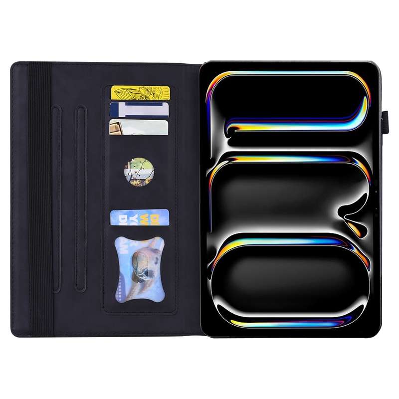 For iPad Pro 11 2024 Splicing Shockproof Leather Tablet Case(Black)