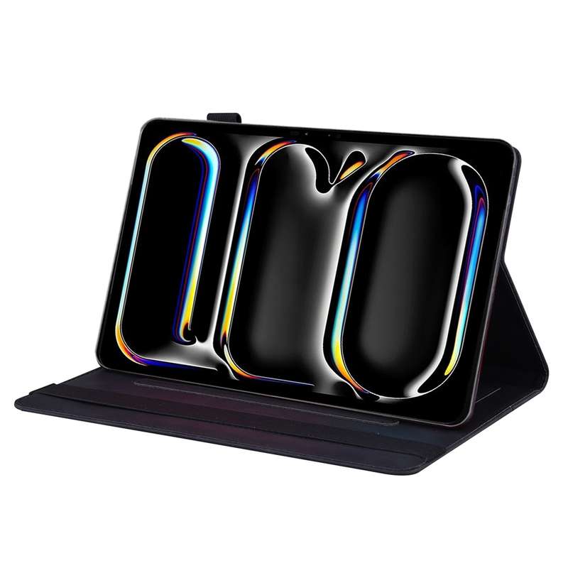 For iPad Pro 11 2024 Splicing Shockproof Leather Tablet Case(Black)