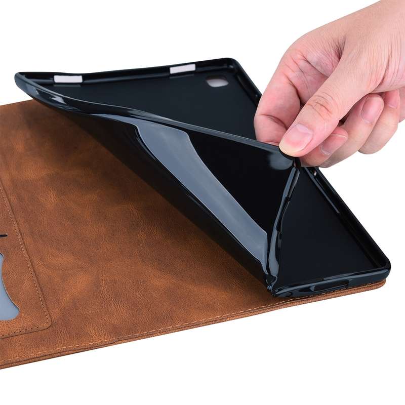 For iPad Pro 11 2024 Love Butterfly Embossed Leather Tablet Case(Brown)