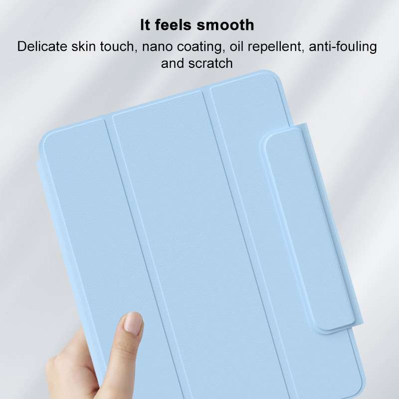 For iPad 10.2 2021 / Air 10.5 Rotatable Magnetic Detachable Leather Tablet Case with Pen Slot(P