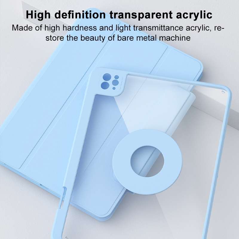 For iPad 10.2 2021 / Air 10.5 Rotatable Magnetic Detachable Leather Tablet Case with Pen Slot(P