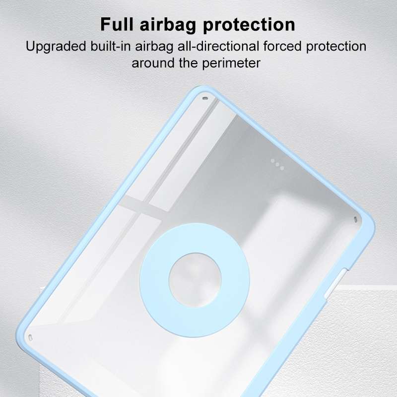 For iPad 10.2 2021 / Air 10.5 Rotatable Magnetic Detachable Leather Tablet Case with Pen Slot(P