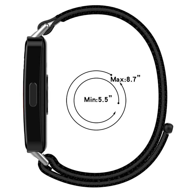 For Huawei Band 9 / 9 NFC / 8 / 8 NFC Nylon Loop Hook and Loop Fastener Watch Band(Seashell)