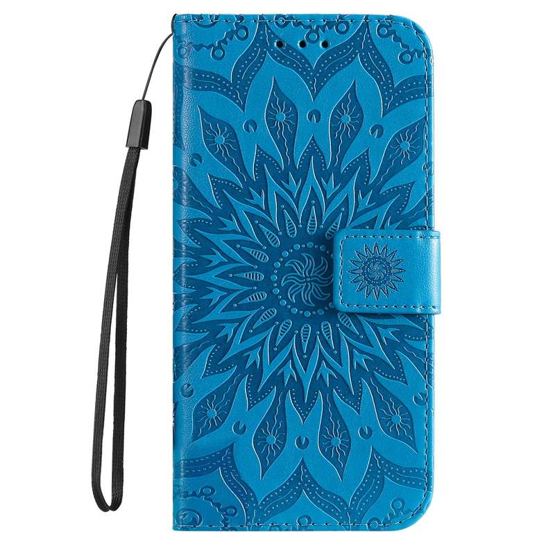 For vivo V40 SE 5G / Y100 IDN Embossed Sunflower Pattern Flip Leather Phone Case(Blue)