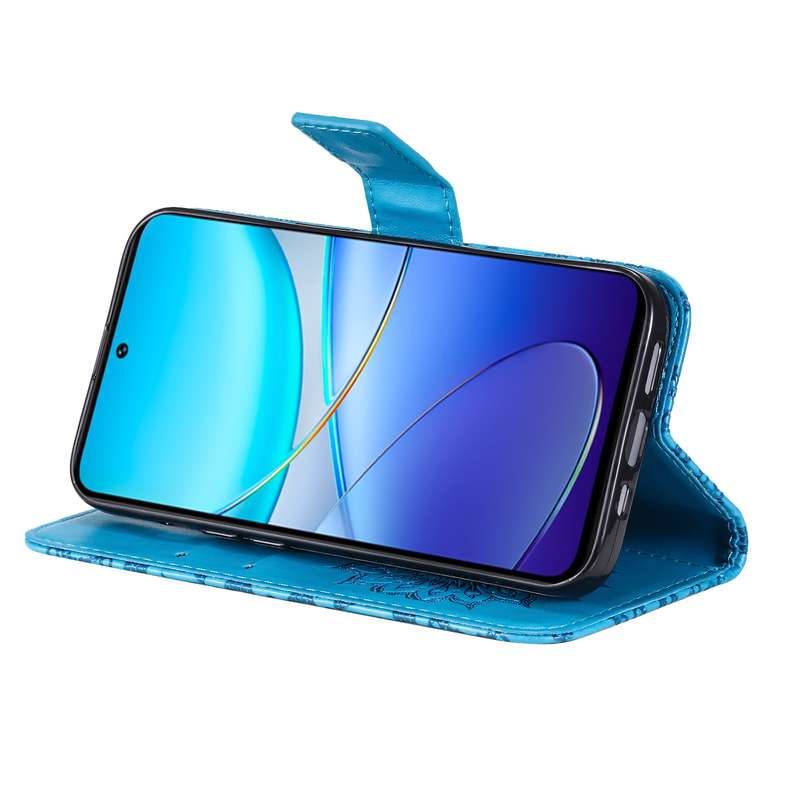 For vivo V40 SE 5G / Y100 IDN Embossed Sunflower Pattern Flip Leather Phone Case(Blue)