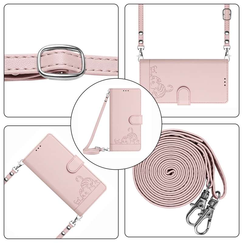 For Xiaomi Redmi Note 11 Pro+ 5G EU Version Cat Rat Embossed Pattern RFID Leather Phone Case wi