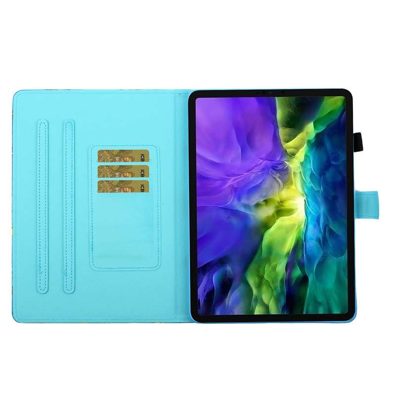 For iPad Pro 11 2024 Coloured Drawing Stitching Smart Leather Tablet Case(Tower and Butterflies