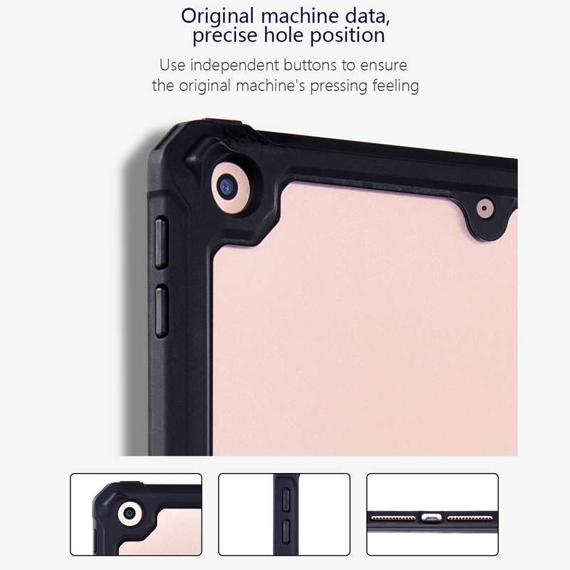 For iPad mini 6 Transparent PC Hybrid TPU Tablet Case with Holder(Wine Red)
