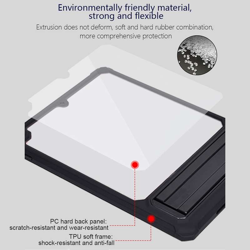 For iPad mini 6 Transparent PC Hybrid TPU Tablet Case with Holder(Wine Red)