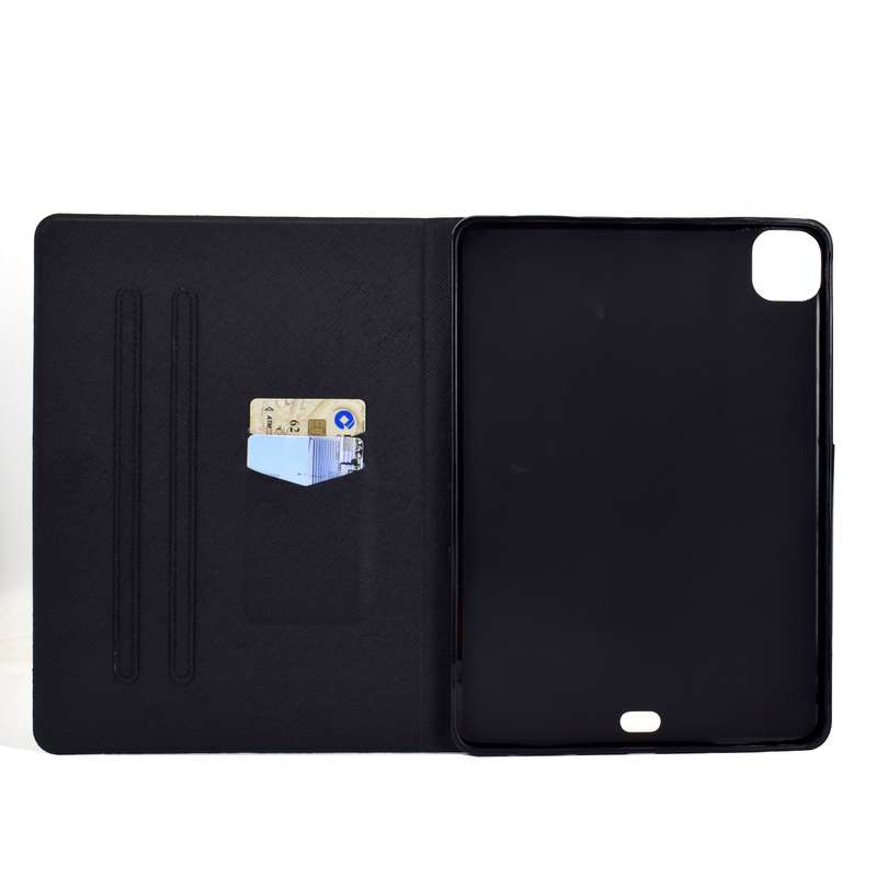 For iPad Pro 11 2024 Colored Drawing Horizontal Flip Tablet Leather Case(Blue Butterfly)
