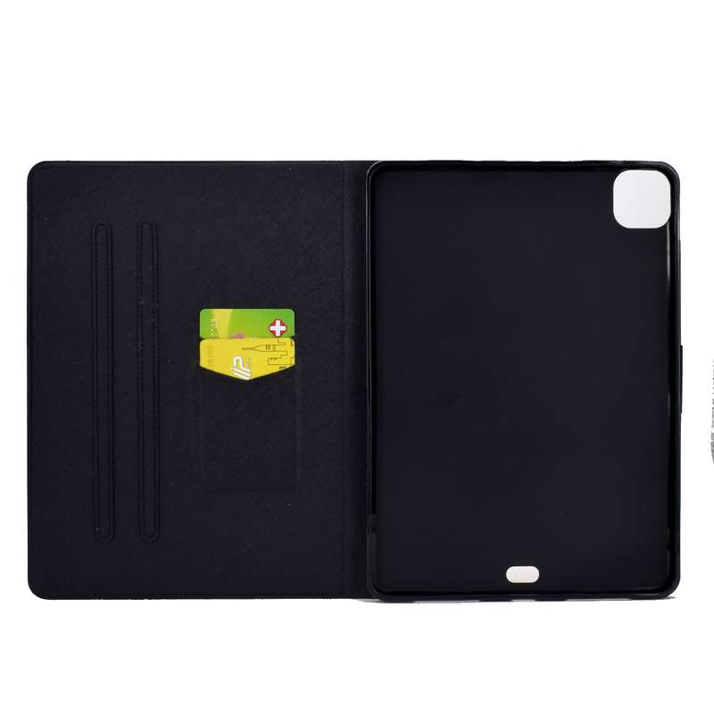 For iPad Pro 11 2024 Colored Drawing Smart Leather Tablet Case(Big Headed Cat)