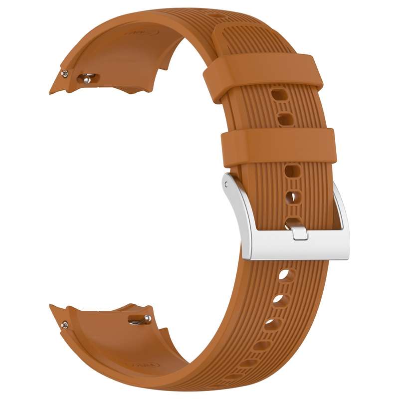 For OPPO Watch X / OnePlus Watch 2 Vertical Texture Silicone Watch Band(Brown)