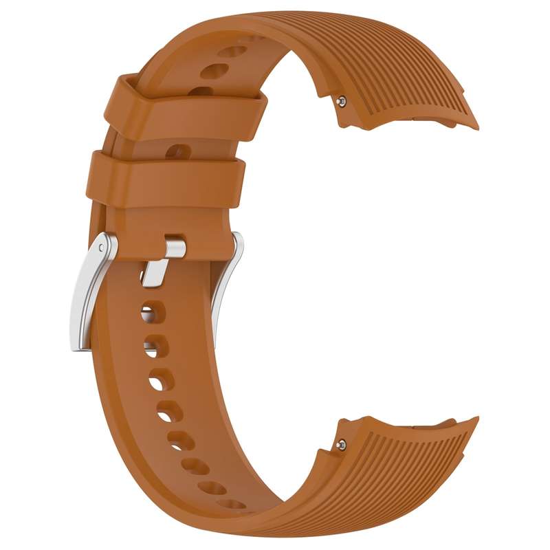 For OPPO Watch X / OnePlus Watch 2 Vertical Texture Silicone Watch Band(Brown)