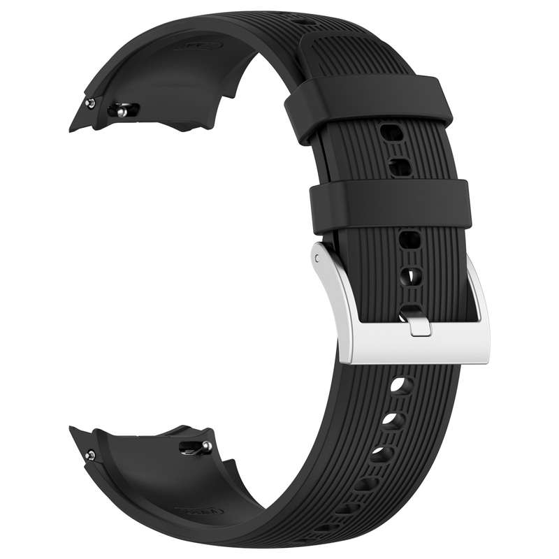 For OPPO Watch X / OnePlus Watch 2 Vertical Texture Silicone Watch Band(Black)